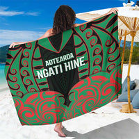 Aotearoa Ngati Hine Sarong Maori Pattern New Zealand DT05 One Size 44 x 66 inches Green - Polynesian Pride