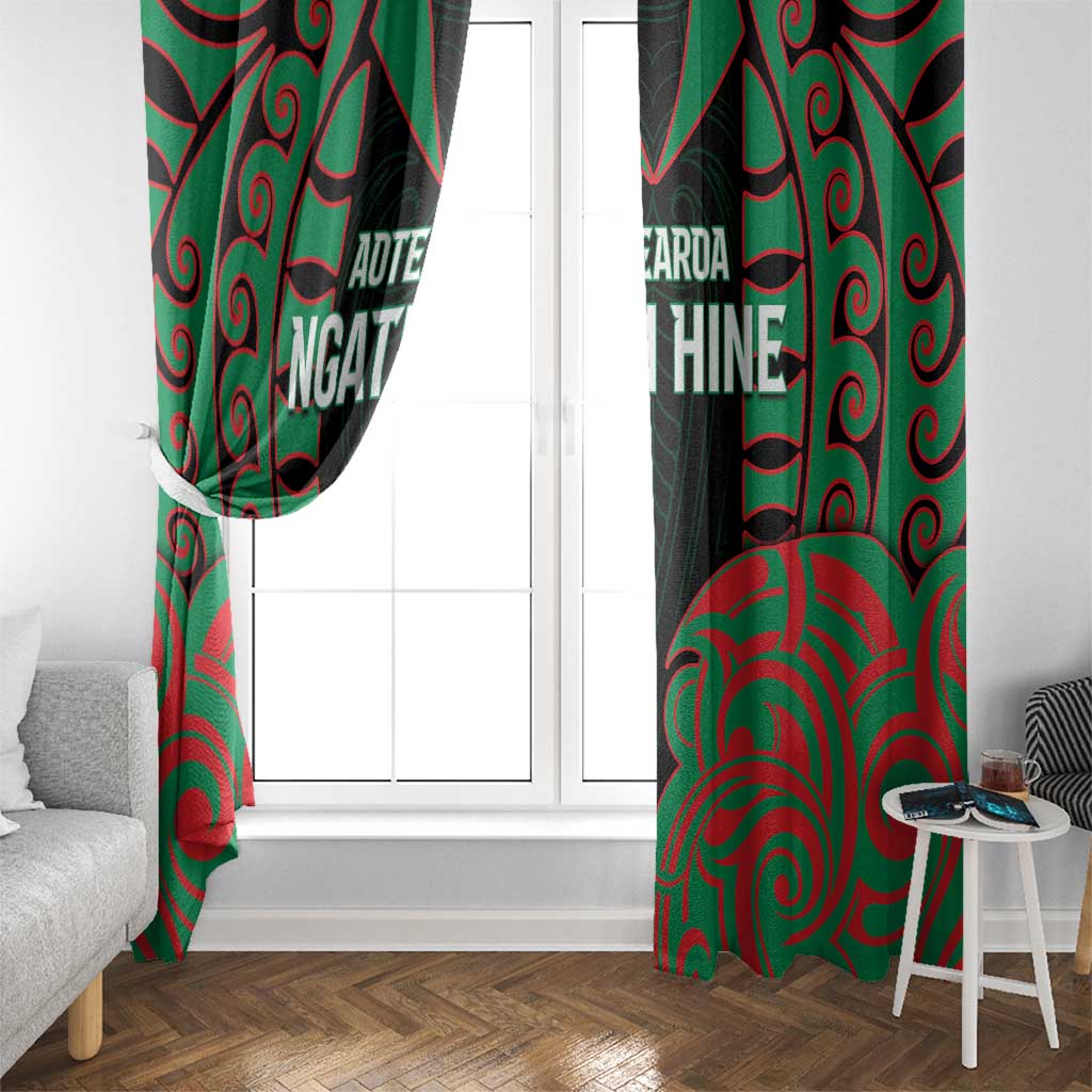 Aotearoa Ngati Hine Window Curtain Maori Pattern New Zealand DT05 - Polynesian Pride