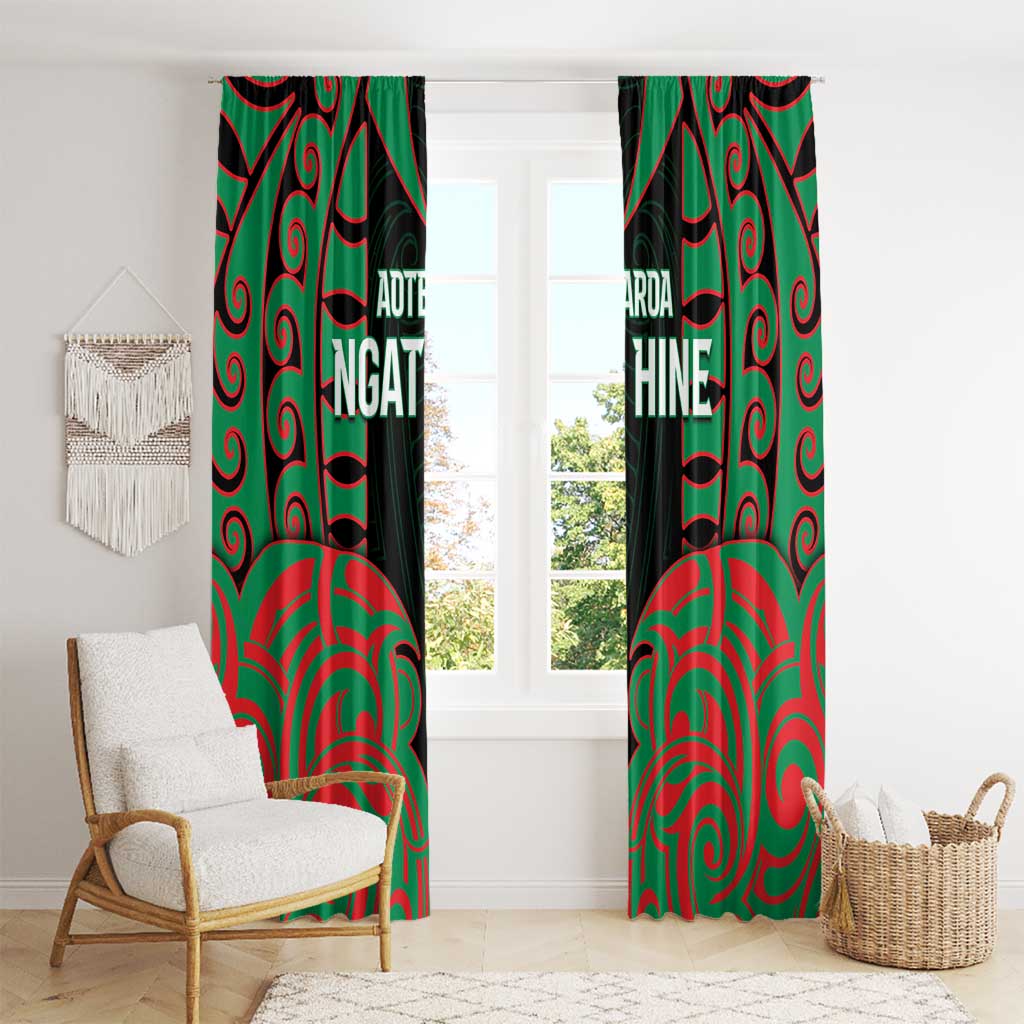Aotearoa Ngati Hine Window Curtain Maori Pattern New Zealand DT05 - Polynesian Pride
