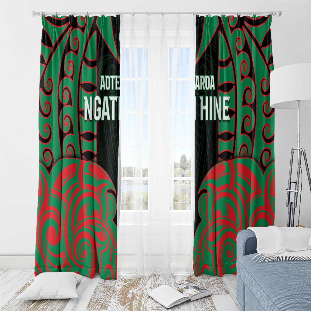 Aotearoa Ngati Hine Window Curtain Maori Pattern New Zealand DT05 - Polynesian Pride