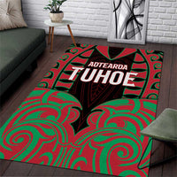 Aotearoa Tuhoe Area Rug Maori Pattern New Zealand DT05 Red - Polynesian Pride