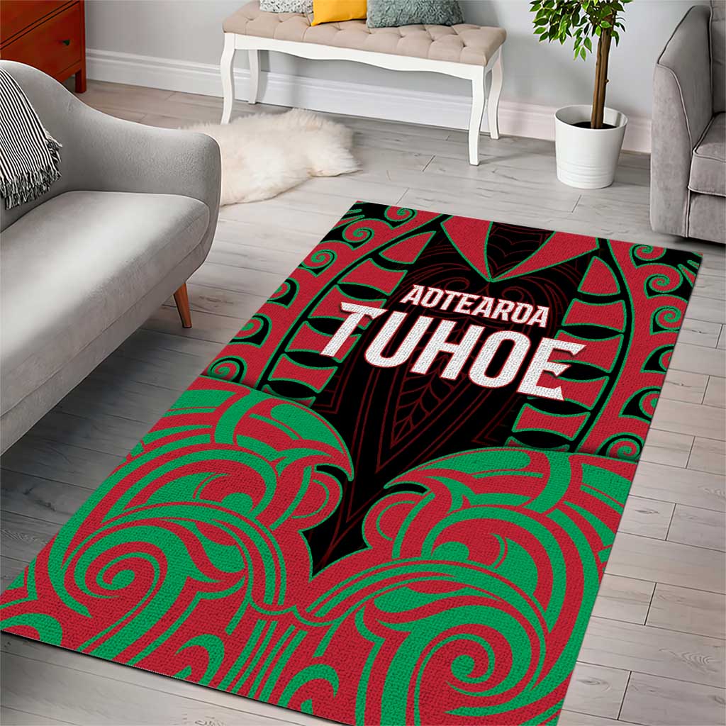 Aotearoa Tuhoe Area Rug Maori Pattern New Zealand DT05 - Polynesian Pride