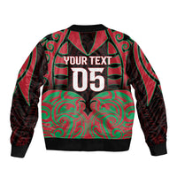 Custom Aotearoa Tuhoe Bomber Jacket Maori Pattern New Zealand DT05 - Polynesian Pride
