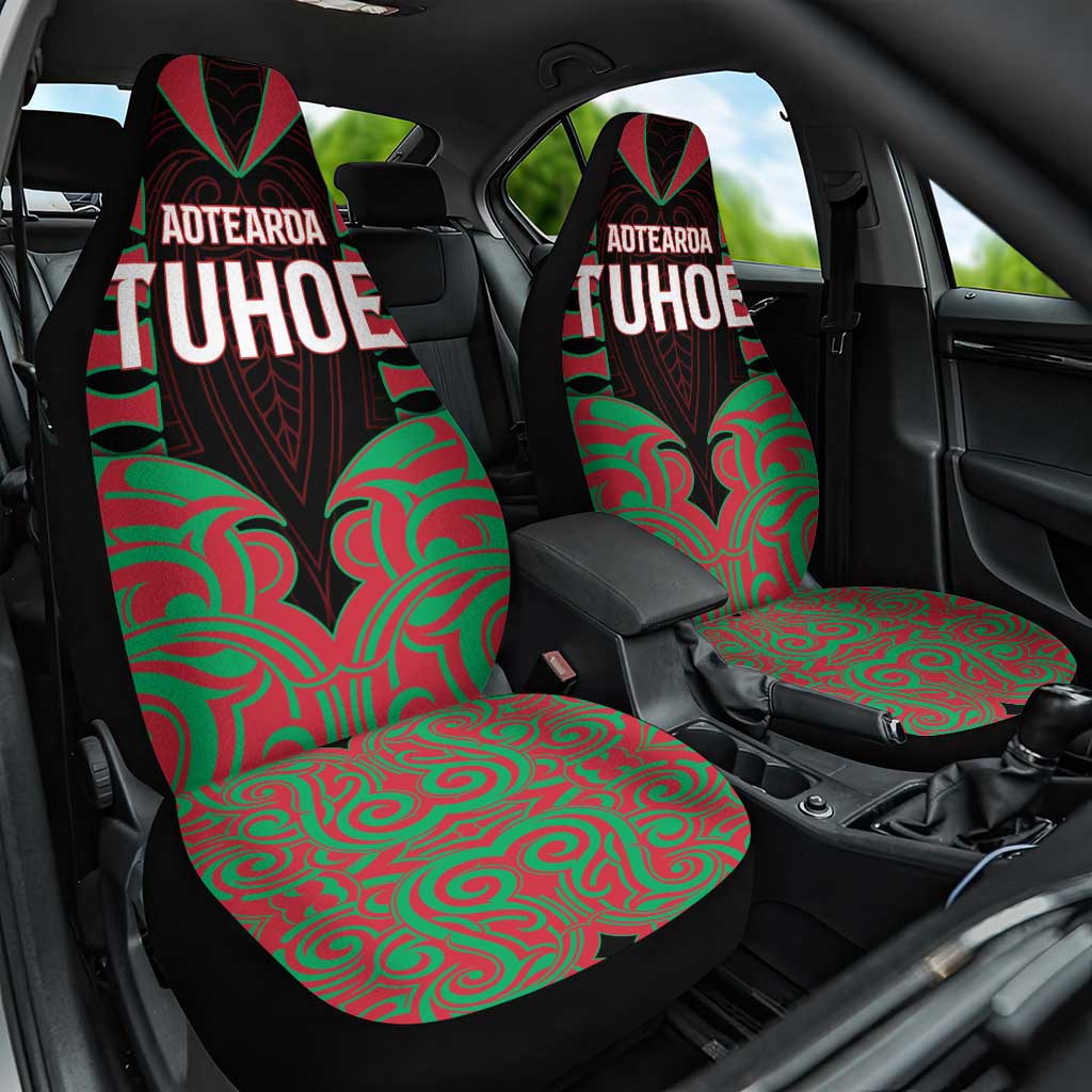 Aotearoa Tuhoe Car Seat Cover Maori Pattern New Zealand DT05 One Size Red - Polynesian Pride