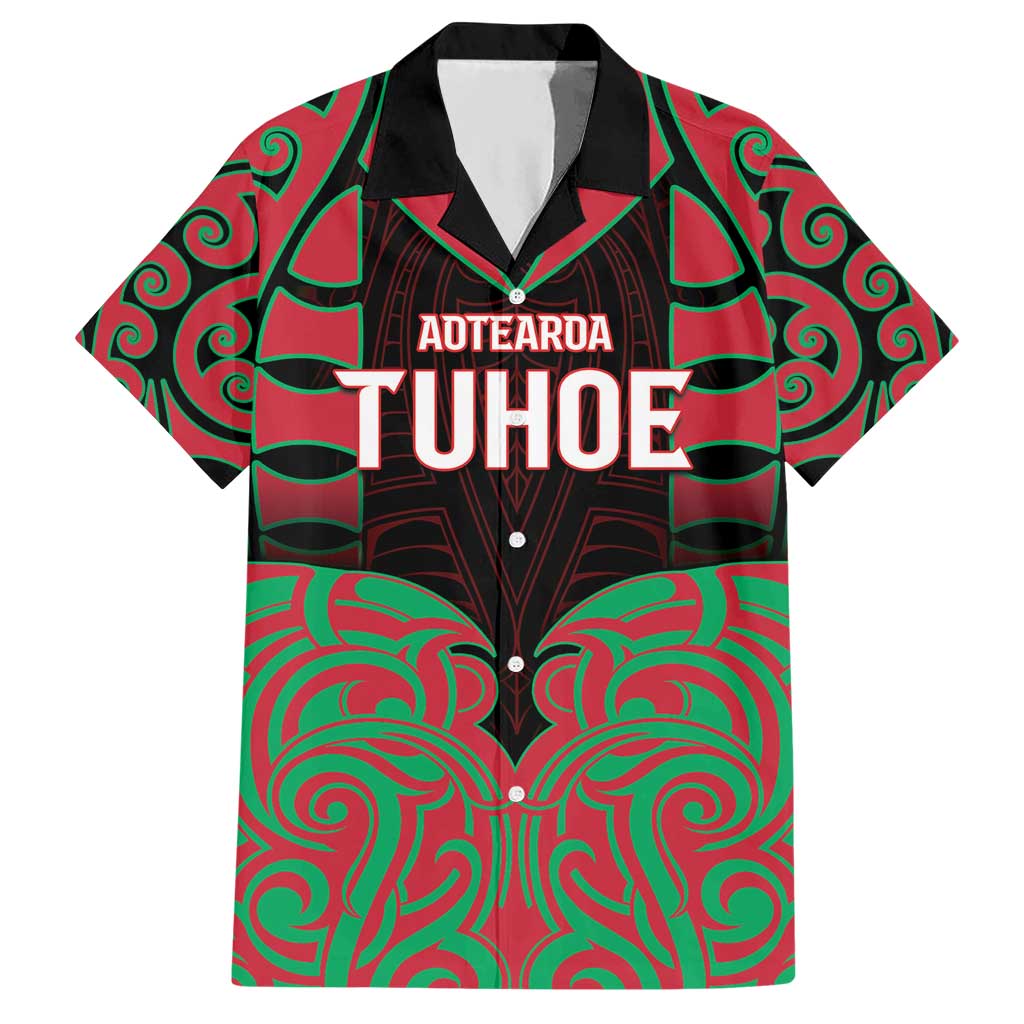Custom Aotearoa Tuhoe Hawaiian Shirt Maori Pattern New Zealand DT05 Red - Polynesian Pride