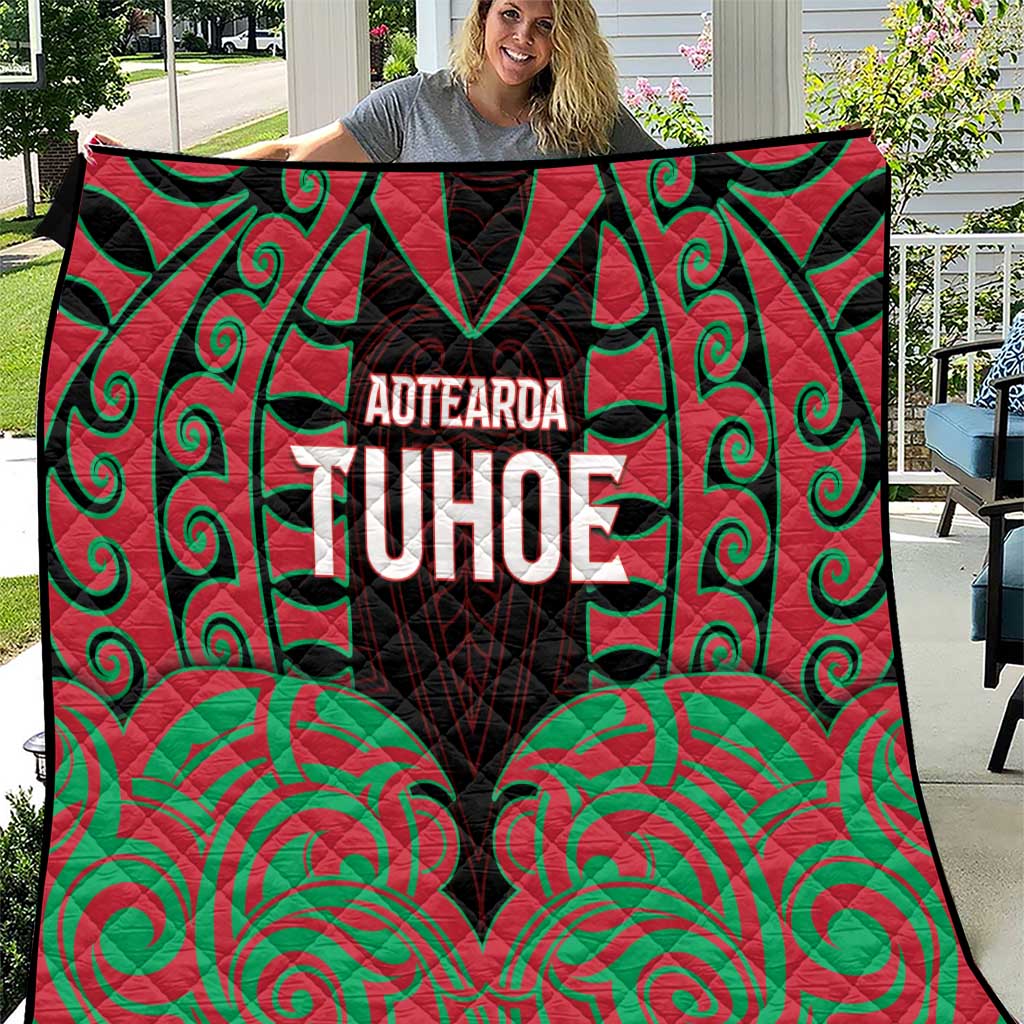 Aotearoa Tuhoe Quilt Maori Pattern New Zealand DT05 Red - Polynesian Pride