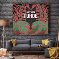 Aotearoa Tuhoe Tapestry Maori Pattern New Zealand DT05 Red - Polynesian Pride