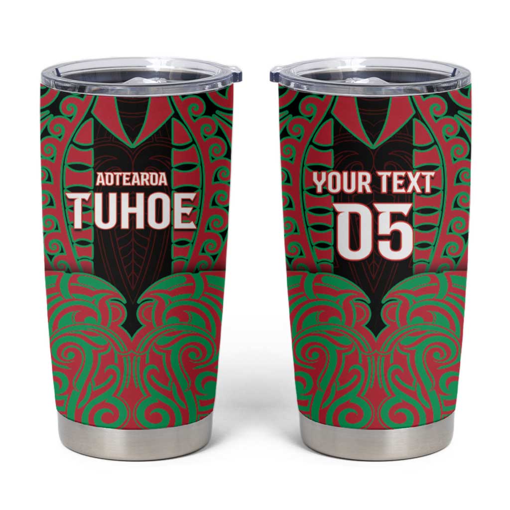Custom Aotearoa Tuhoe Tumbler Cup Maori Pattern New Zealand DT05 Red - Polynesian Pride