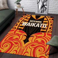 Aotearoa Waikato Area Rug Maori Pattern New Zealand DT05 Orange - Polynesian Pride