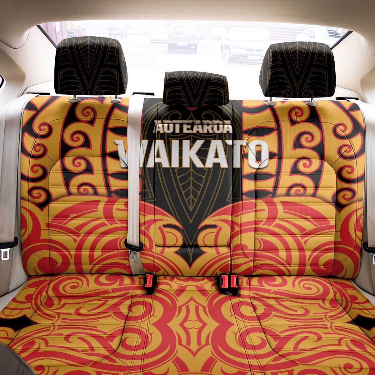 Aotearoa Waikato Back Car Seat Cover Maori Pattern New Zealand DT05 - Polynesian Pride