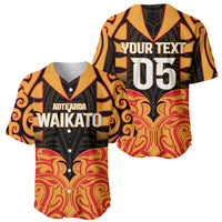 Custom Aotearoa Waikato Baseball Jersey Maori Pattern New Zealand DT05 - Polynesian Pride