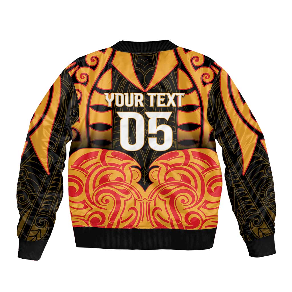 Custom Aotearoa Waikato Bomber Jacket Maori Pattern New Zealand DT05 - Polynesian Pride