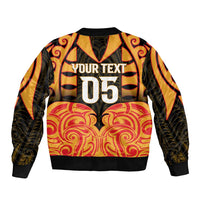 Custom Aotearoa Waikato Bomber Jacket Maori Pattern New Zealand DT05 - Polynesian Pride