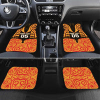 Aotearoa Waikato Car Mats Maori Pattern New Zealand DT05 Set 4pcs Orange - Polynesian Pride