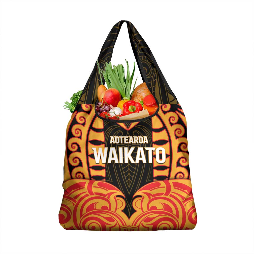Aotearoa Waikato Grocery Bag Maori Pattern New Zealand DT05 1-pack One Size Orange - Polynesian Pride
