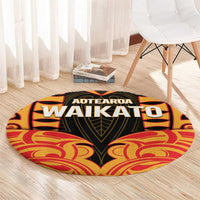 Aotearoa Waikato Round Carpet Maori Pattern New Zealand DT05 - Polynesian Pride