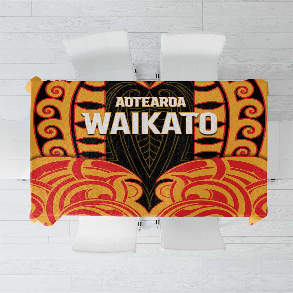 Aotearoa Waikato Tablecloth Maori Pattern New Zealand DT05 Orange - Polynesian Pride