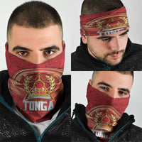 Tonga King's Birthday Neck Gaiter Gold Royal Crown Tribal Patterns DT05 - Polynesian Pride