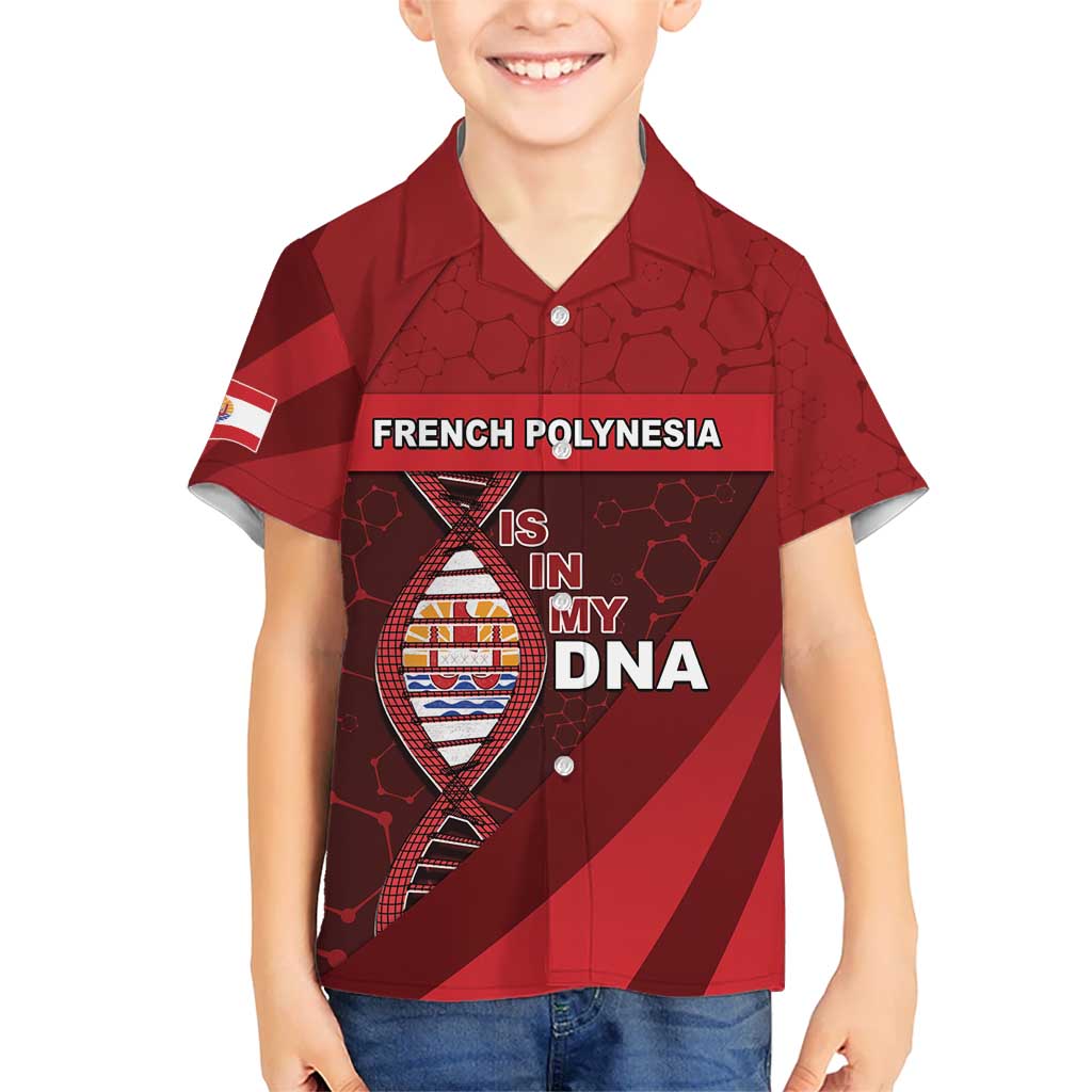 French Polynesia Is In My DNA Kid Hawaiian Shirt DT05 Kid Red - Polynesian Pride