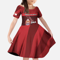 French Polynesia Is In My DNA Kid Short Sleeve Dress DT05 KID Red - Polynesian Pride