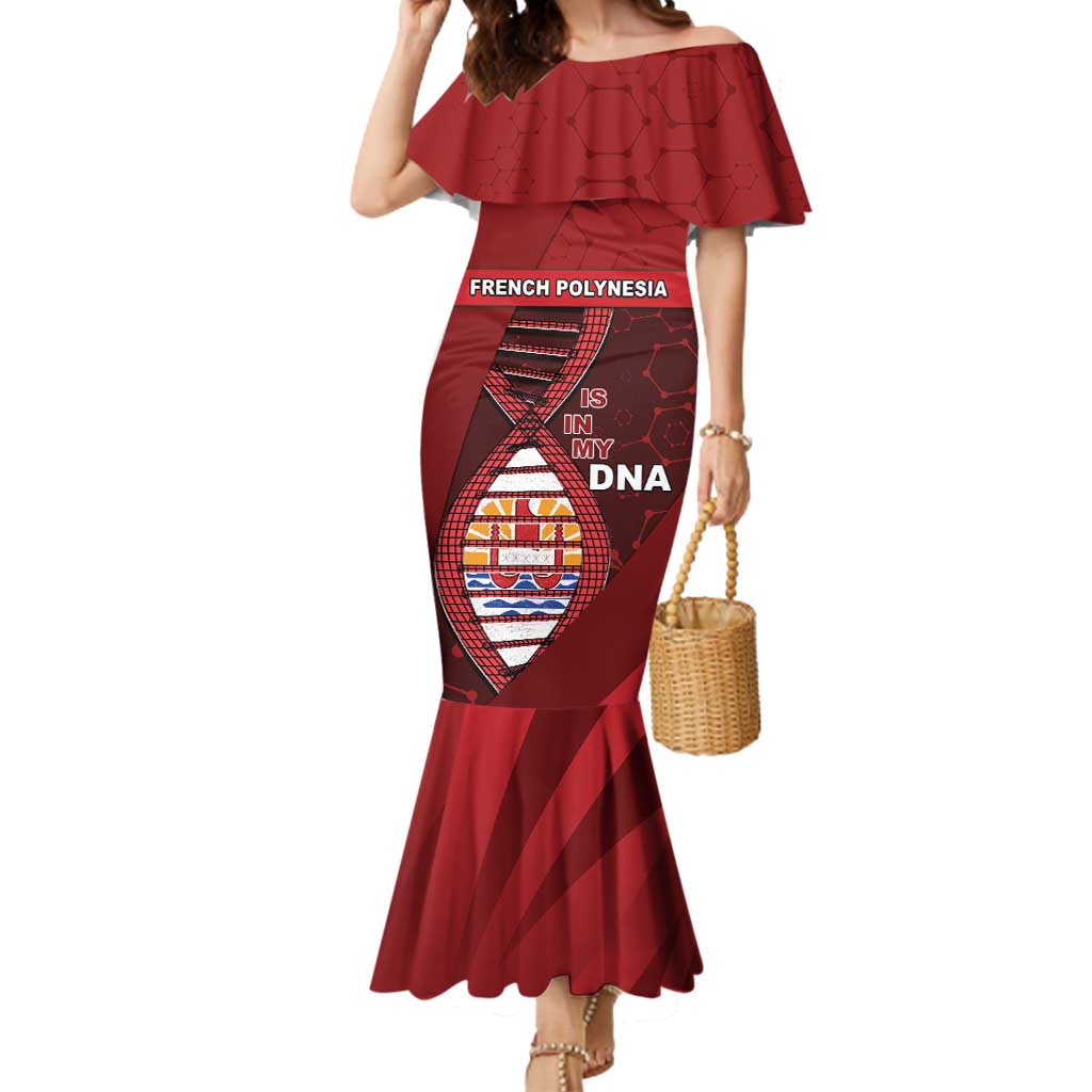French Polynesia Is In My DNA Mermaid Dress DT05 Women Red - Polynesian Pride