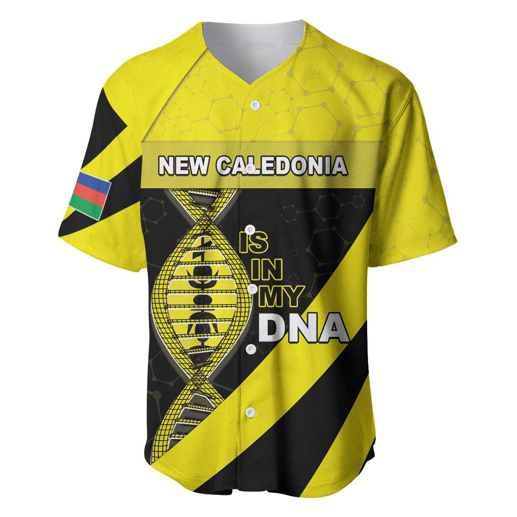 New Caledonia Is In My DNA Baseball Jersey DT05 Yellow - Polynesian Pride
