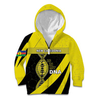 New Caledonia Is In My DNA Kid Hoodie DT05 Zip Hoodie Yellow - Polynesian Pride