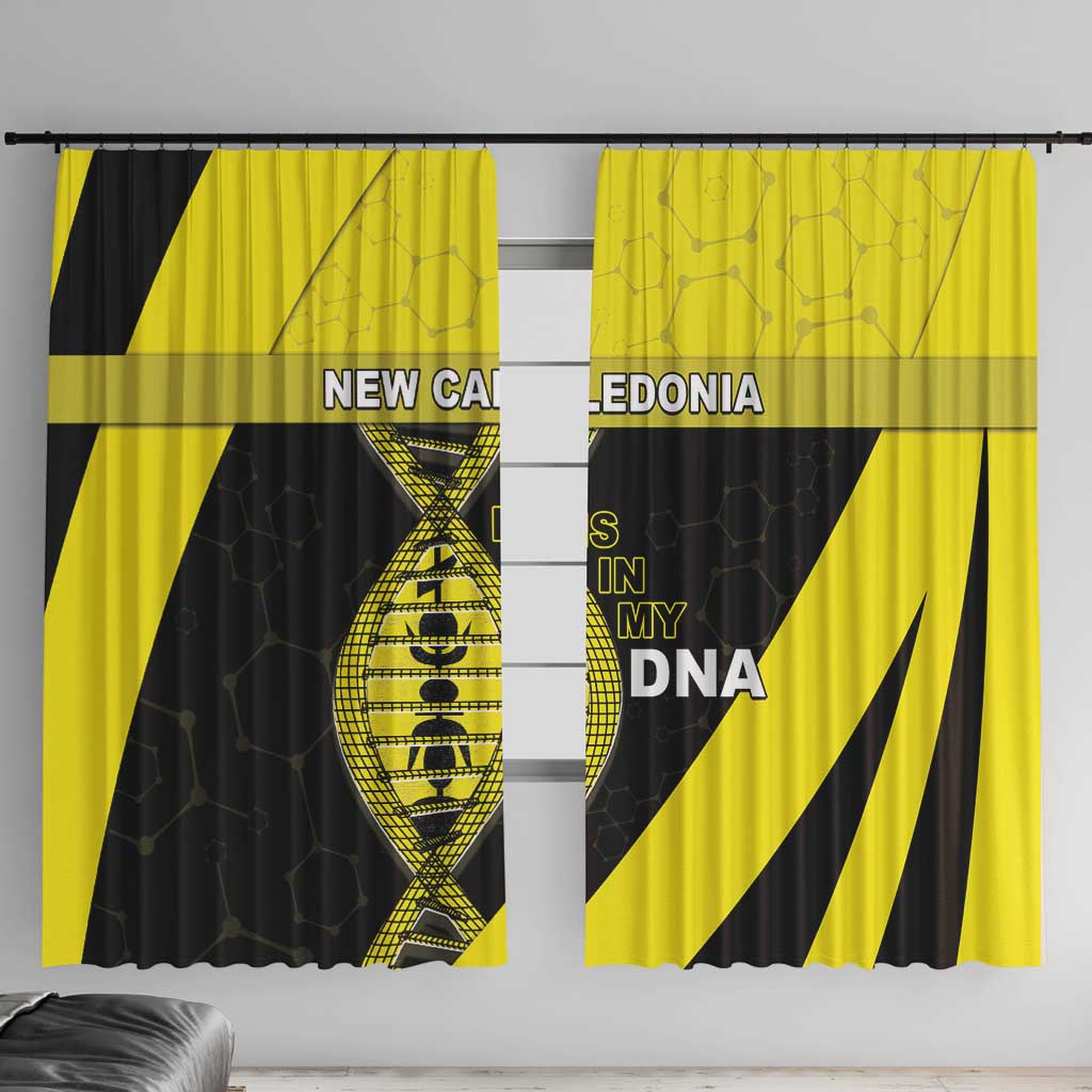 New Caledonia Is In My DNA Window Curtain DT05 With Hooks Yellow - Polynesian Pride