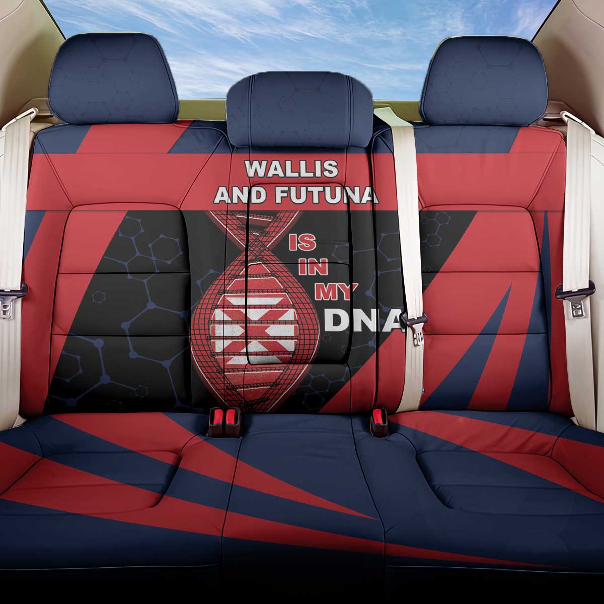 Wallis And Futuna Is In My DNA Back Car Seat Cover DT05 One Size Multicolor - Polynesian Pride