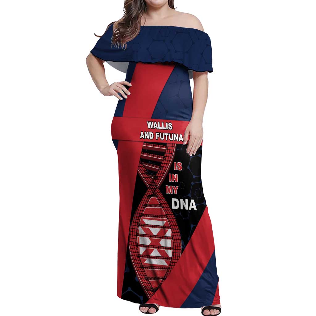 Wallis And Futuna Is In My DNA Off Shoulder Maxi Dress DT05 Women Multicolor - Polynesian Pride