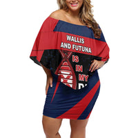 Wallis And Futuna Is In My DNA Off Shoulder Short Dress DT05 Women Multicolor - Polynesian Pride