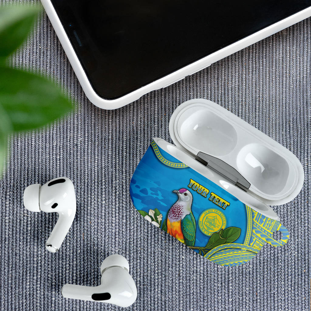 Personalised Palau Biib Bird AirPods Case Rur Flower And Rock Islands Patterns DT05 - Polynesian Pride