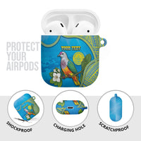 Personalised Palau Biib Bird AirPods Case Rur Flower And Rock Islands Patterns DT05 - Polynesian Pride