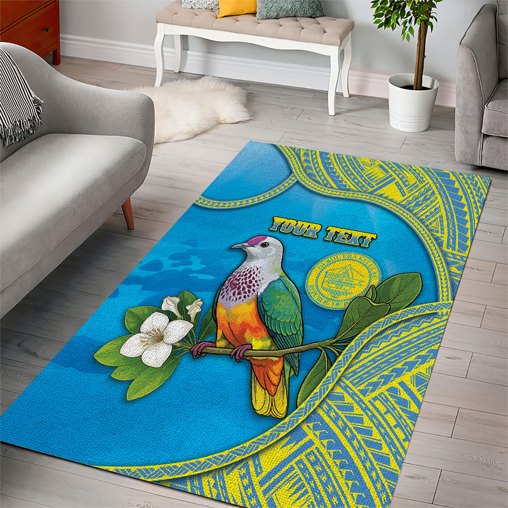 Personalised Palau Biib Bird Area Rug Rur Flower And Rock Islands Patterns DT05 - Polynesian Pride