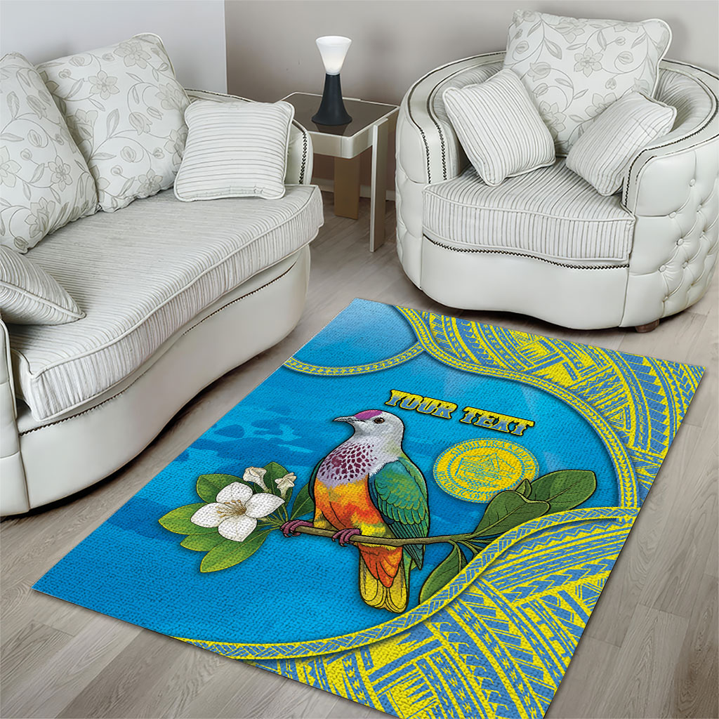 Personalised Palau Biib Bird Area Rug Rur Flower And Rock Islands Patterns DT05 - Polynesian Pride