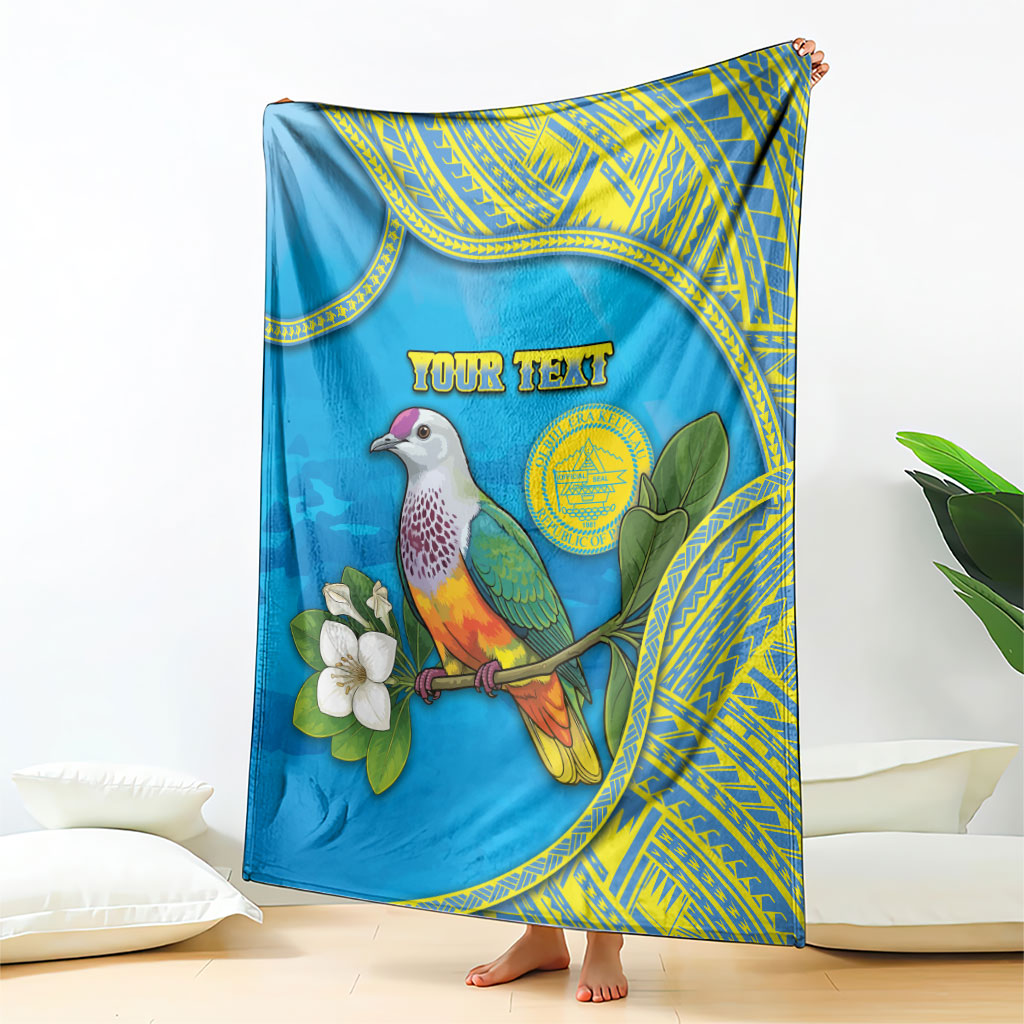 Personalised Palau Biib Bird Blanket Rur Flower And Rock Islands Patterns DT05 - Polynesian Pride