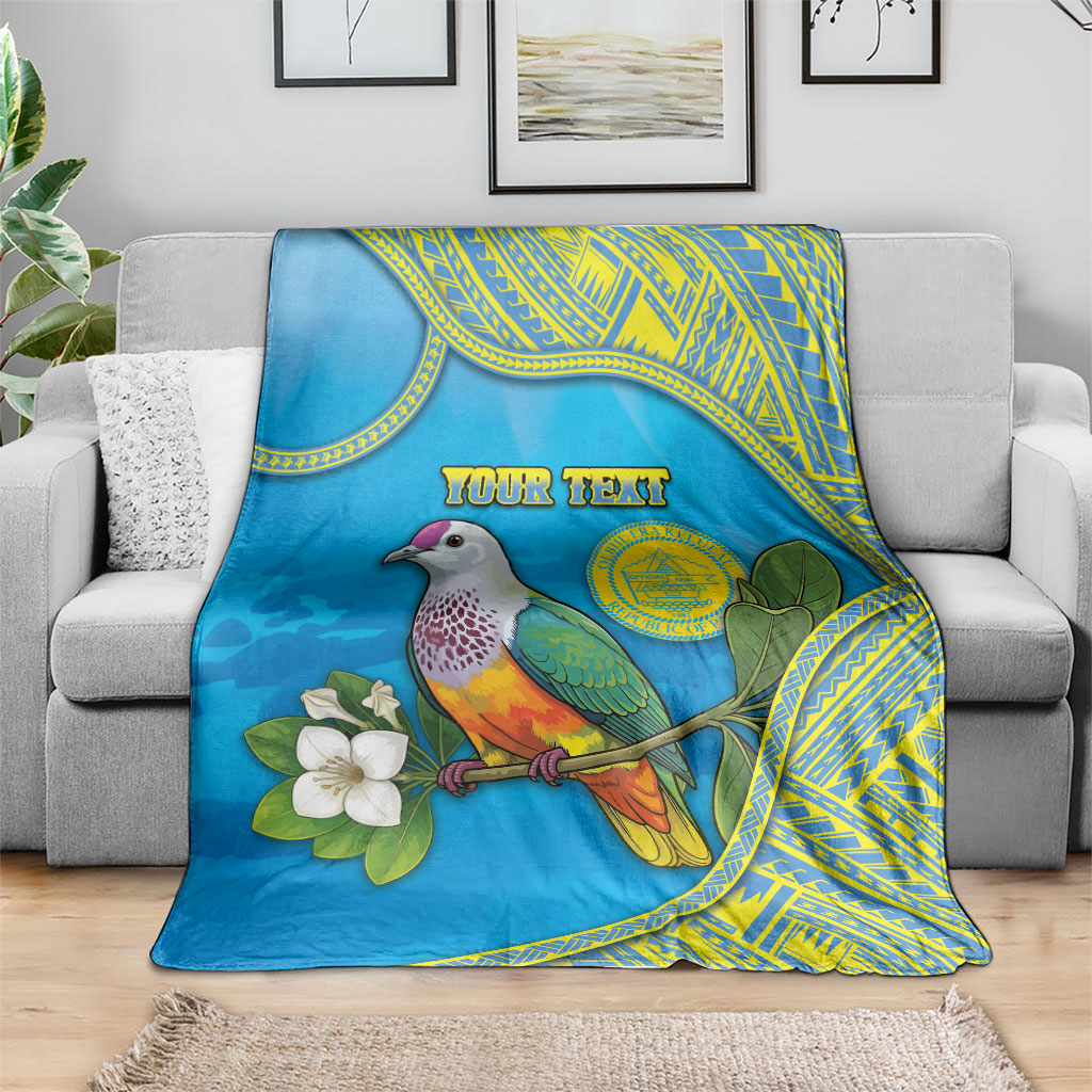 Personalised Palau Biib Bird Blanket Rur Flower And Rock Islands Patterns DT05 - Polynesian Pride