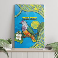 Personalised Palau Biib Bird Canvas Wall Art Rur Flower And Rock Islands Patterns DT05 - Polynesian Pride