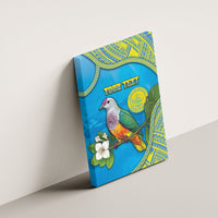 Personalised Palau Biib Bird Canvas Wall Art Rur Flower And Rock Islands Patterns DT05 - Polynesian Pride