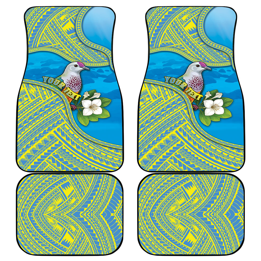 Personalised Palau Biib Bird Car Mats Rur Flower And Rock Islands Patterns DT05 - Polynesian Pride