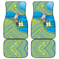 Personalised Palau Biib Bird Car Mats Rur Flower And Rock Islands Patterns DT05 - Polynesian Pride