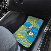 Personalised Palau Biib Bird Car Mats Rur Flower And Rock Islands Patterns DT05 - Polynesian Pride