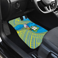 Personalised Palau Biib Bird Car Mats Rur Flower And Rock Islands Patterns DT05 - Polynesian Pride