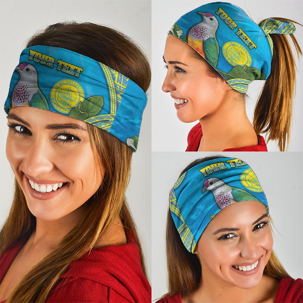 Personalised Palau Biib Bird Neck Gaiter Rur Flower And Rock Islands Patterns DT05 - Polynesian Pride