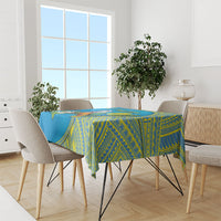 Personalised Palau Biib Bird Tablecloth Rur Flower And Rock Islands Patterns DT05 - Polynesian Pride