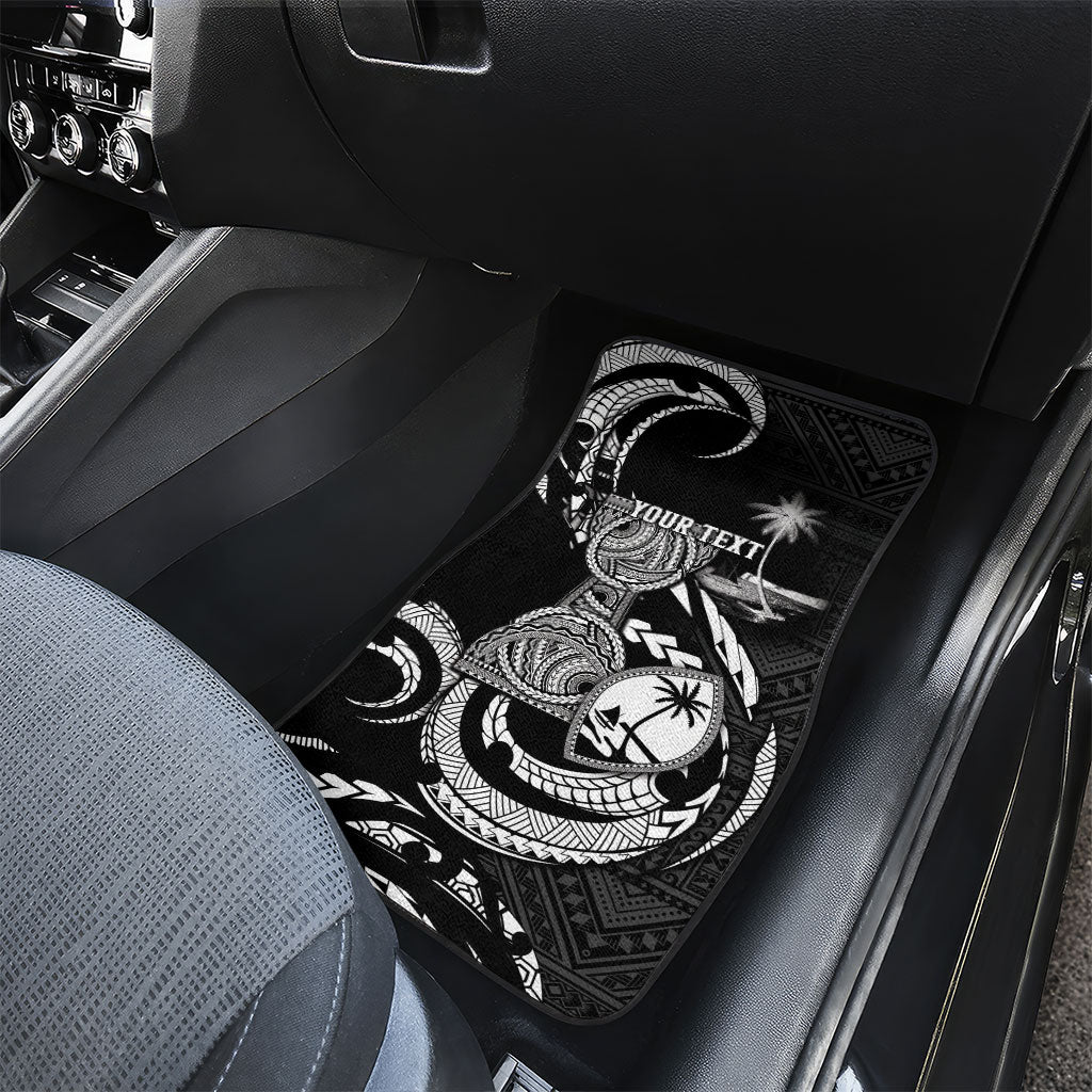 Personalised Guam Liberation Day Car Mats Black White Latte Stone Tribal Patterns DT05 - Polynesian Pride