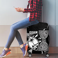 Guam Liberation Day Luggage Cover Black White Latte Stone Tribal Patterns DT05 - Polynesian Pride
