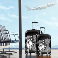 Guam Liberation Day Luggage Cover Black White Latte Stone Tribal Patterns DT05 - Polynesian Pride