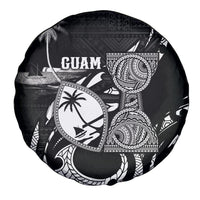 Guam Liberation Day Spare Tire Cover Black White Latte Stone Tribal Patterns DT05 - Polynesian Pride