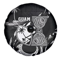 Guam Liberation Day Spare Tire Cover Black White Latte Stone Tribal Patterns DT05 - Polynesian Pride